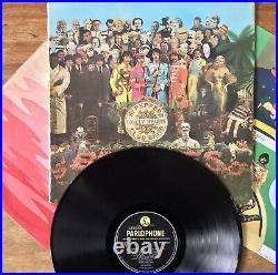 The Beatles Sgt Peppers (Parlophone PMC 7027) 1967 1st UK Vinyl Flame / Cutout