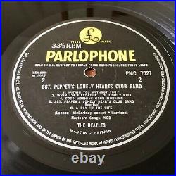 The Beatles Sgt Peppers (Parlophone PMC 7027) 1967 1st UK Vinyl Flame / Cutout
