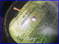 The Beatles (The White Album) U. K. Mono Vinyl 68 1st Press No. 0022918
