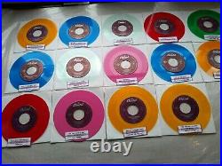 The Beatles -USA 1980's 14 x jukebox 7 coloured vinyl singles + jukebox labels
