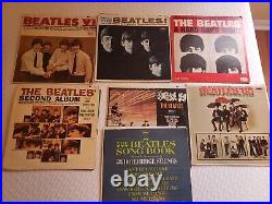 The Beatles Vinyl Lot of 7 Meet the Beatles, 2nd Album, Hard Days Night, and