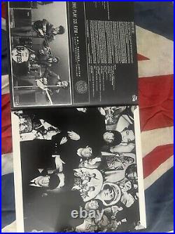 The Beatles Vinyl Record Lot Of 4 And Vintage England Flag