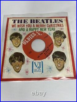 The Beatles We Wish You A Merry Christmas original 1964 7 pic sleeve ex cond