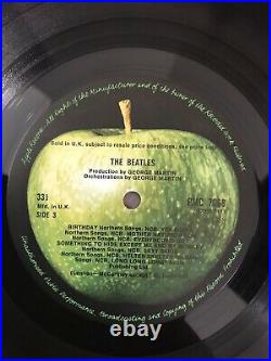 The Beatles White Album. 1st U. K. Mono. No EMI. V. Low Number. 1/1/1/1. EX-/EX
