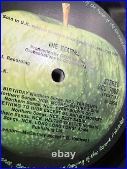 The Beatles White Album 2-lp Apple Uk 1968 Press Stereo Top Loader Complete