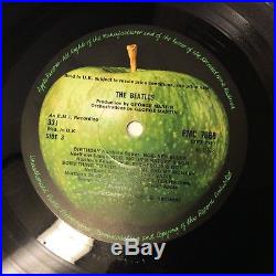 The Beatles'White Album' Vinyl G+/VG+ 2nd Press w 1st Press Low Numbered Sleeve