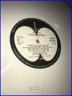 The Beatles White Album WHITE VINYL UK Original 2 LP TOP Stereo AUDIO PCS 7067-8
