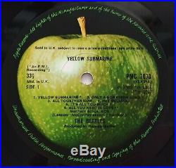The Beatles Yellow Submarine 1ST UK Press Mono Red Lines Vinyl/Cvr EX+