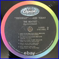 The Beatles Yesterday And Today Lp Capitol Mono Rainbow Rim 1966 Pressing Vg+