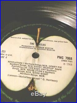 The Beatles vinyl White Album, MONO M/P. UK. No 0066090. Low Num. 1968. V/G/ VG
