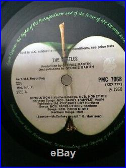 The Beatles vinyl lp White Album, U. K. Mon Album No 0192451. 1968. Good /Plus