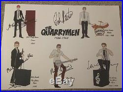 The Quarrymen Signed Photograph The Beatles Paul Mccartney Ringo Starr Vinyl Lp