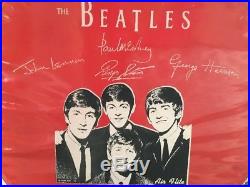 Vintage 1964 The Beatles NEMS Air Flite Vinyl Overnight hat Case Red RARE! EXC